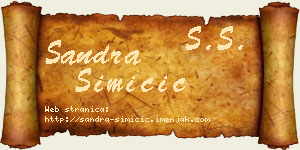 Sandra Simičić vizit kartica